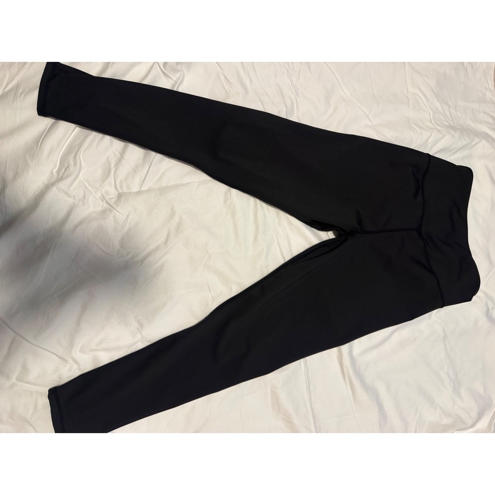 Unbranded Womens Black High Waisted Athletic Yoga Leggings Large Activewear